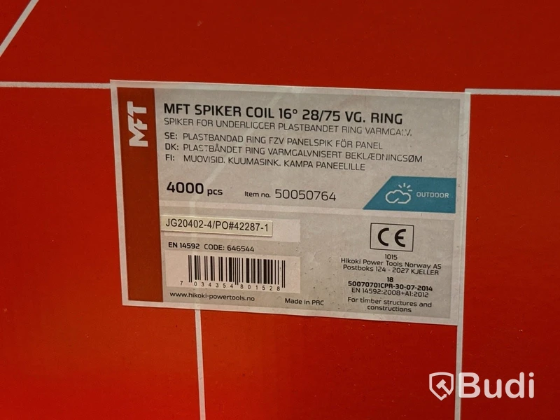 4000 st. PLASTBANDAD SPIK MFT, 2,8X75 16° RING VFZ