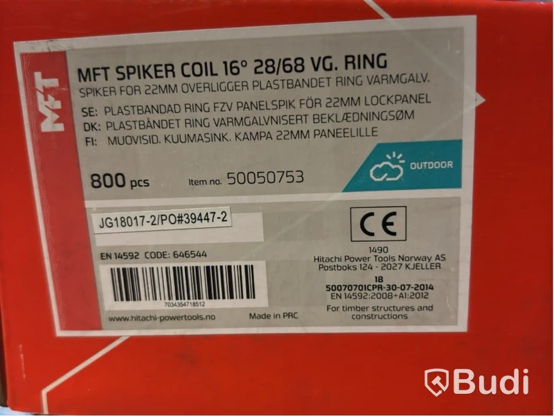 (NEW) 4 packs of plastic-collated MFT nails, 28/68 mm, 3,200 nails total