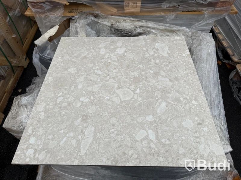 Terazzo Porcelain Stoneware Urbex Beige, 60 x 60 cm