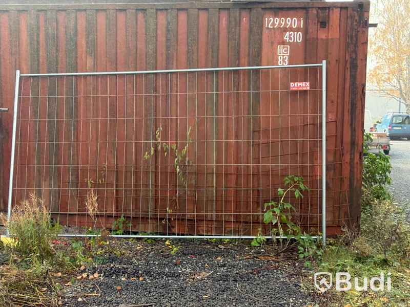 Byggstängsel Demex med stängselfötter