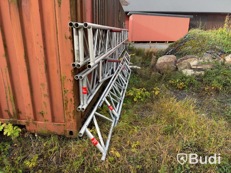 Fackverksbalkar i aluminium, flera längder
