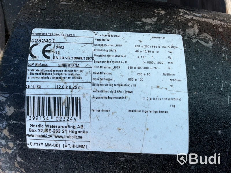 Takpapp Mataki Unotech FR, flera rullar