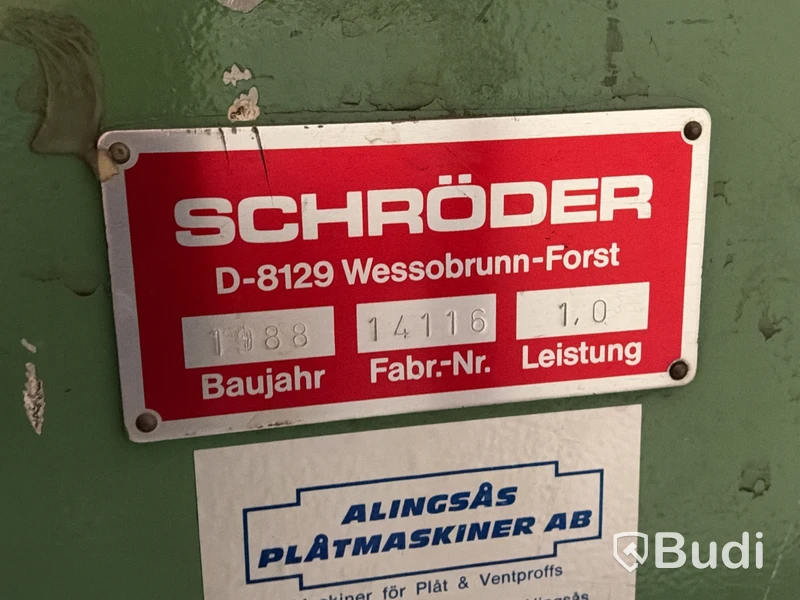 Schröder manual sheet metal folder
