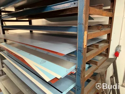 Lot of sheet metal with storage rack
