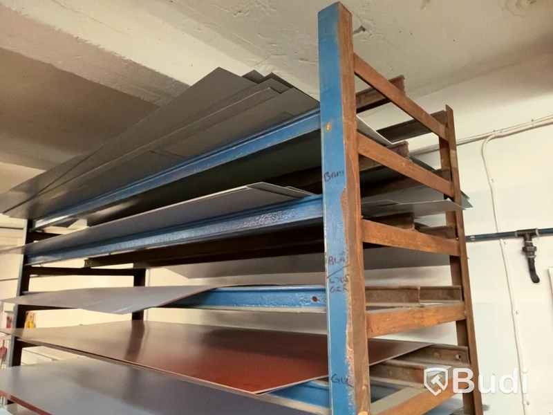 Lot of sheet metal with storage rack