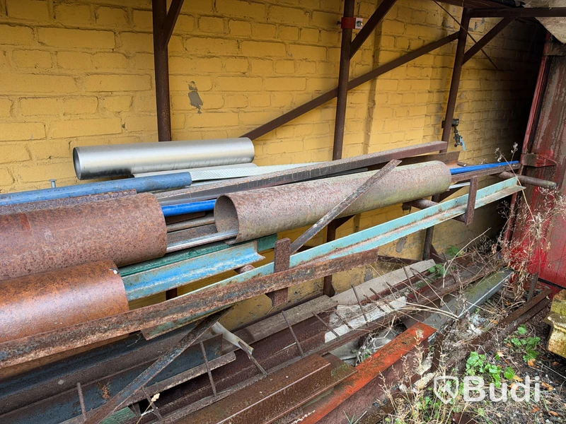 Lot of steel profiles and pipes