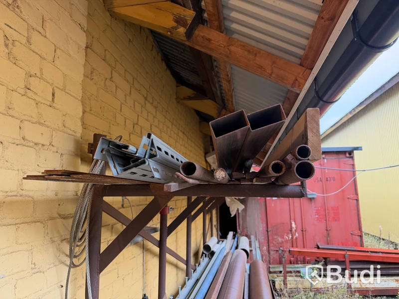 Lot of steel profiles and pipes