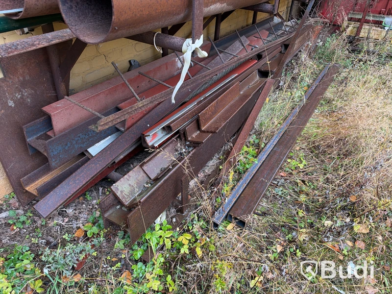 Lot of steel profiles and pipes