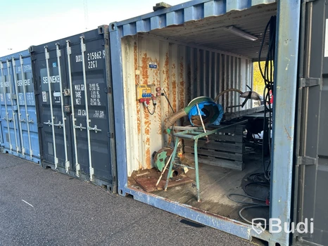 Sågcontainer 20 fot, med elinstallation