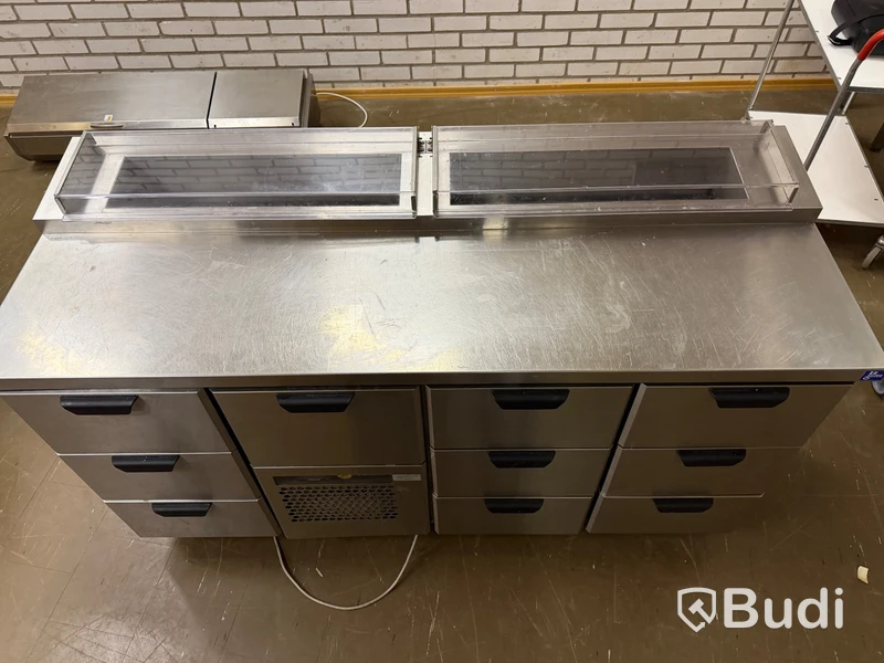 Refrigerated counter with cold well, Porkka COLD LINE 1660 MM