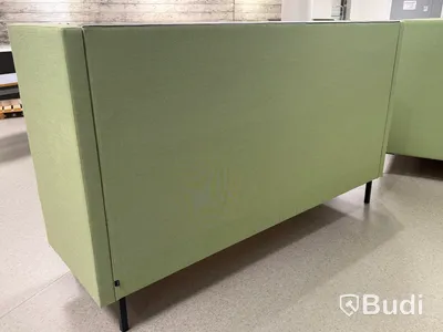 Tyst soffa, Mitab Mute, grön/randig, 222 cm