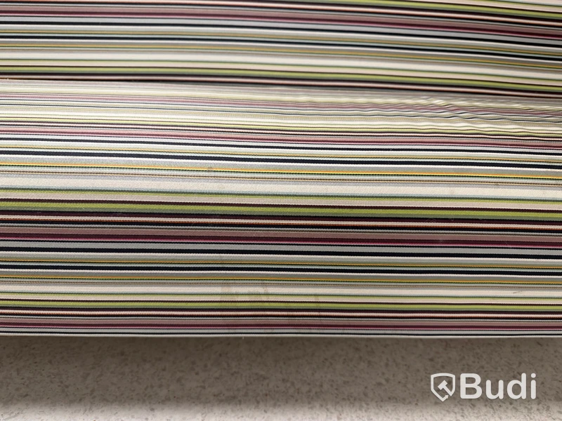 Tyst soffa, Mitab Mute, grön/randig, 222 cm