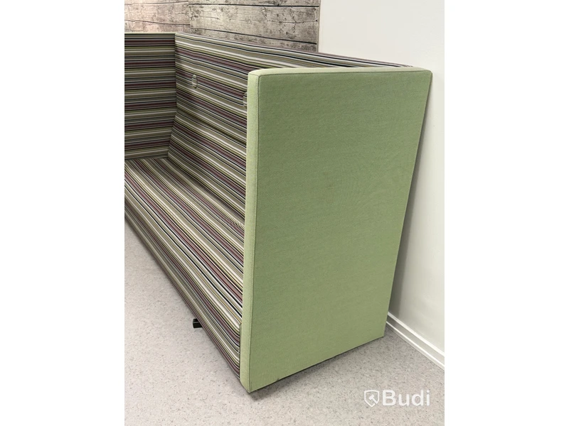 Tyst soffa, Mitab Mute, grön/randig, 222 cm