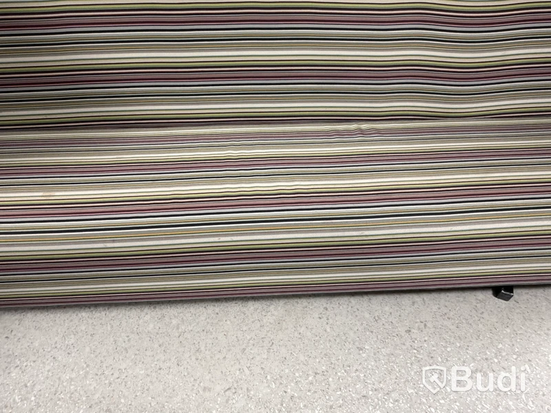 Tyst soffa, Mitab Mute, grön/randig, 222 cm