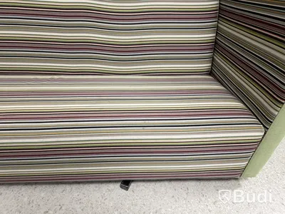Tyst soffa, Mitab Mute, grön/randig, 222 cm