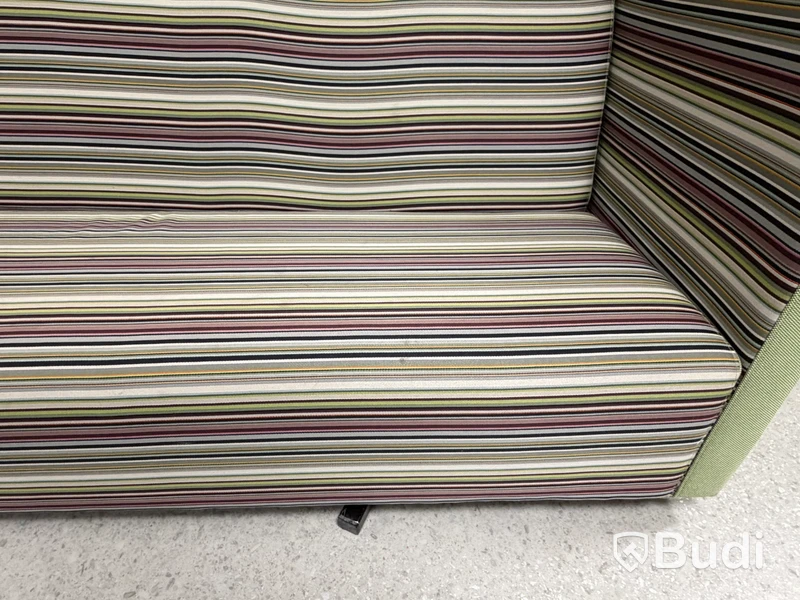 Tyst soffa, Mitab Mute, grön/randig, 222 cm