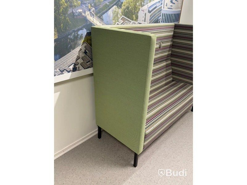 Tyst soffa, Mitab Mute, grön/randig, 155 cm