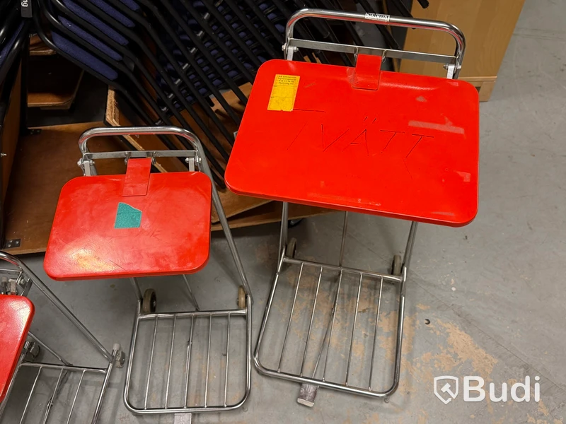 6 waste bag stands on wheels with lids and pedal opening, Solema
