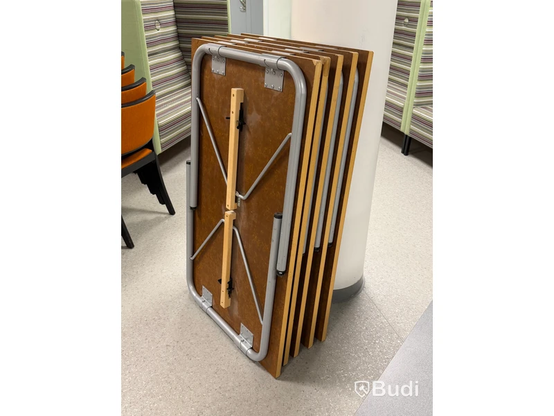 6 st fällbord, grå bordsskivor