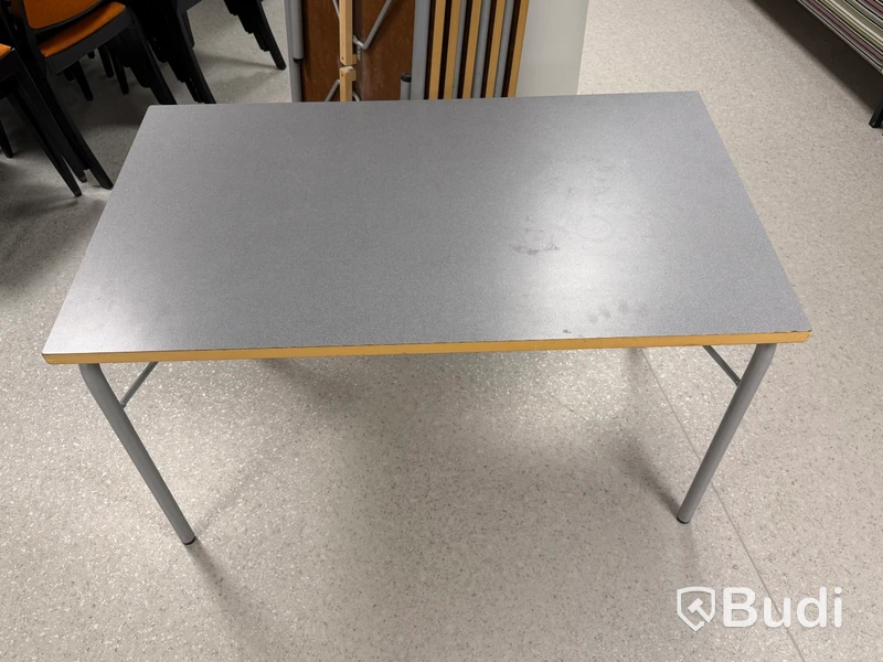 6 st fällbord, grå bordsskivor