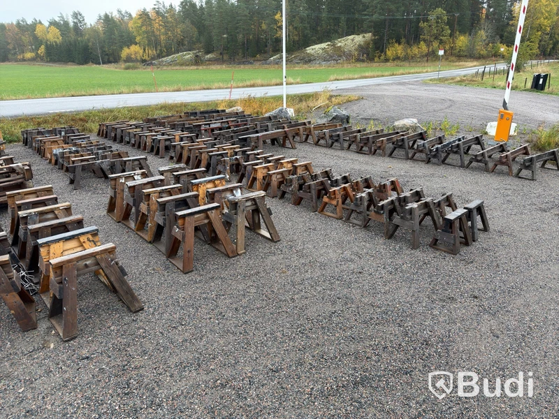 Wooden boat stands, approx. 140 in three sizes