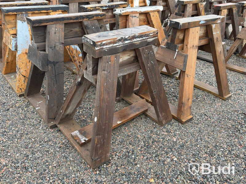Wooden boat stands, approx. 140 in three sizes