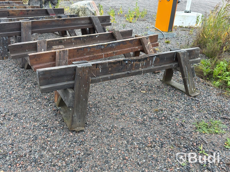 Wooden boat stands, approx. 140 in three sizes