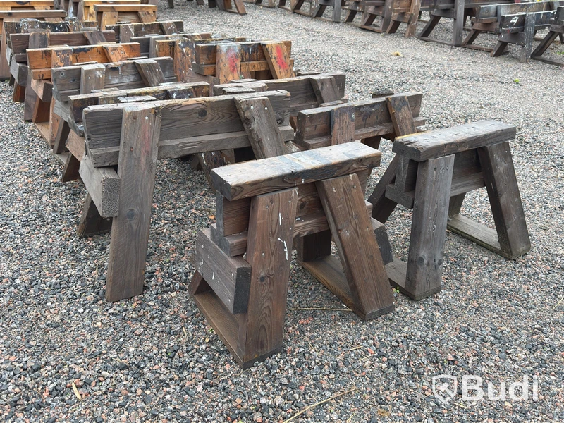 Wooden boat stands, approx. 140 in three sizes