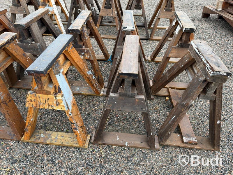 Wooden boat stands, approx. 140 in three sizes