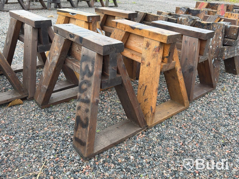 Wooden boat stands, approx. 140 in three sizes