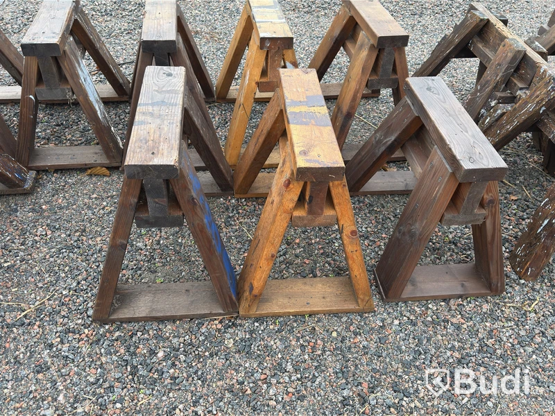 Wooden boat stands, approx. 140 in three sizes