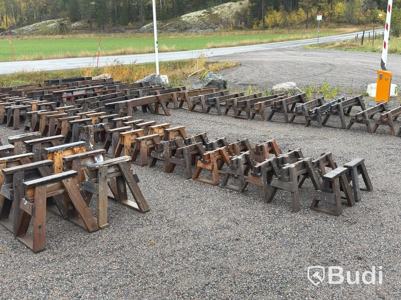 Wooden boat stands, approx. 140 in three sizes