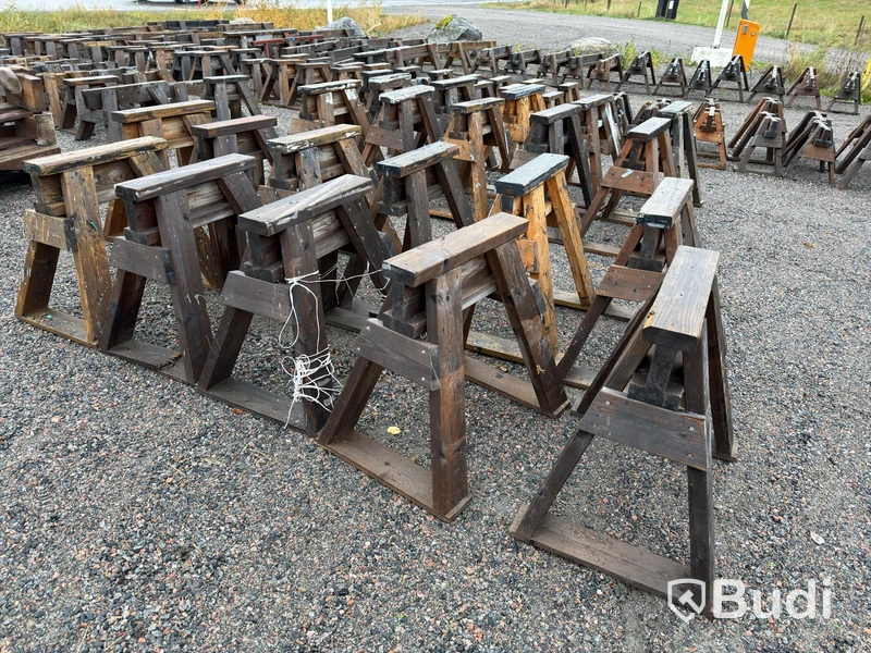Wooden boat stands, approx. 140 in three sizes