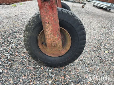 Transportvagn, tvåhjulig stålram, 160×160 cm