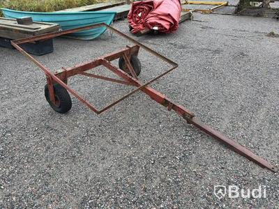 Transportvagn, tvåhjulig stålram, 160×160 cm