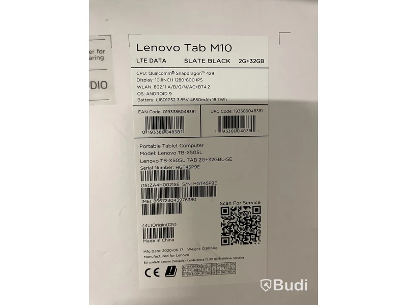 Surfplatta Lenovo Tab M10 HD