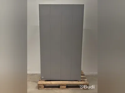Metal security cabinet with 32 small compartments