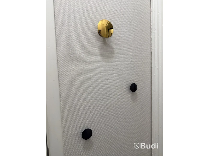 Wall hooks, 3 pcs, gold and black