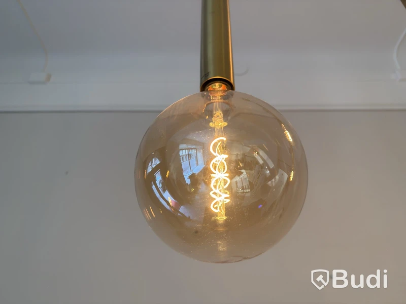 3 Ceiling Lamps, Brass-Coloured