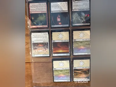 Samling Magic: The Gathering-kort i plastfickor
