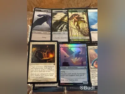Samling Magic: The Gathering-kort i plastfickor