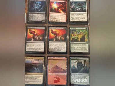 Samling Magic: The Gathering-kort i plastfickor