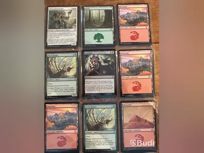 Samling Magic: The Gathering-kort i plastfickor