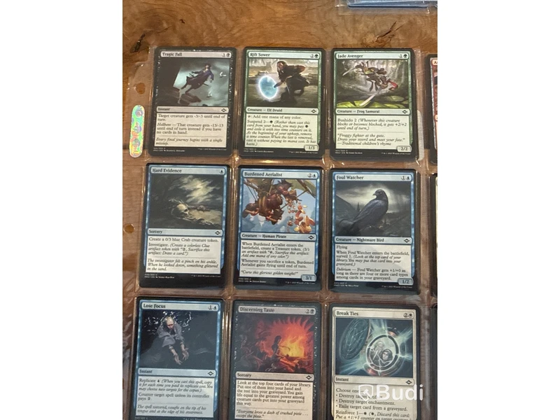 Samling Magic: The Gathering-kort i plastfickor