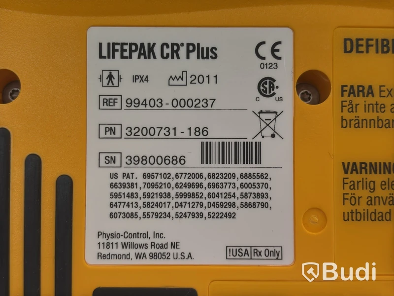 Defibrillator Medtronic, Lifepak CR plus