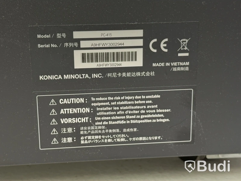 Multifunktionsskrivare Konica Minolta bizhub C458, färg, efterbehandlare