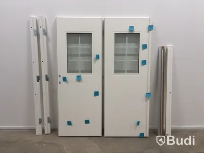 Ytterdörr, dubbel,  vit