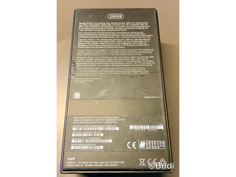 iPhone 11 Pro, Space Gray, 256GB.
