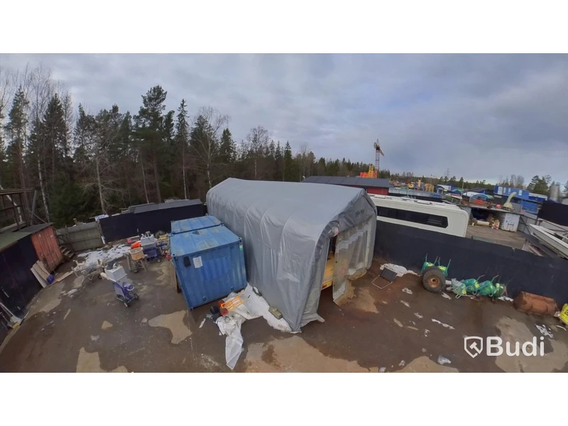 Tälthall Scandi, höjd 4 meter, längd 12 meter, bredd 5 meter