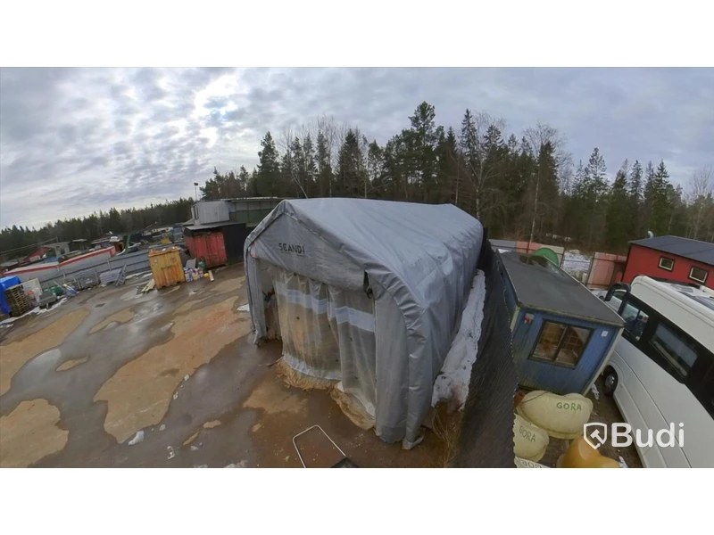 Tälthall Scandi, höjd 4 meter, längd 12 meter, bredd 5 meter